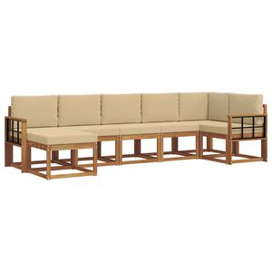 vidaXL &Sigma;&epsilon;&iota;&rho;ά &Kappa;&alpha;&nu;&alpha;&pi;έ &Epsilon;&xi;&omega;&tau;&epsilon;&rho;&iota;&kappa;&omicron;ύ &mu;&epsilon; &mu;&alpha;&xi;&iota;&lambda;ά&rho;&iota; 7 pcs &Phi;&upsilon;&sigma;&iota;&kappa;ό &kappa;&alpha;&iota; &Mu;&pi;&epsilon;&zeta;