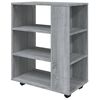 vidaXL Ντουλάπι Με Ροδάκια Γκρι Sonoma 60 x 35 x 75 εκ. Επεξεργ. Ξύλο