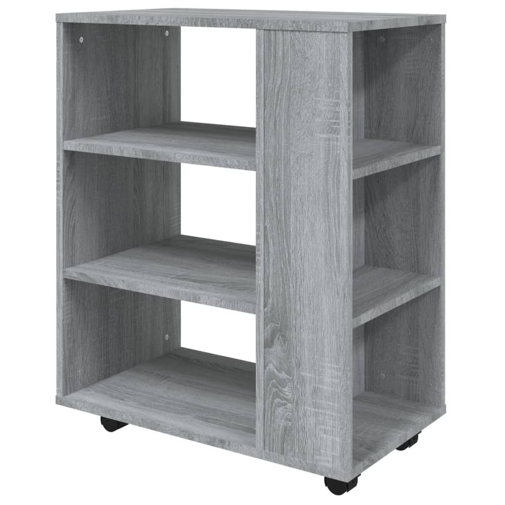 vidaXL Ντουλάπι Με Ροδάκια Γκρι Sonoma 60 x 35 x 75 εκ. Επεξεργ. Ξύλο