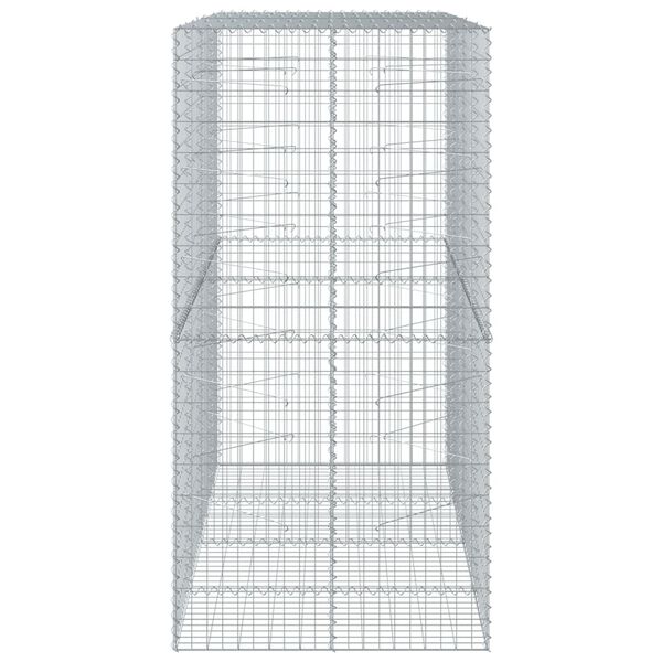 vidaXL Συρματοκιβώτιο με Κάλυμμα 200x100x200εκ από Γαλβανισμένο Χάλυβα