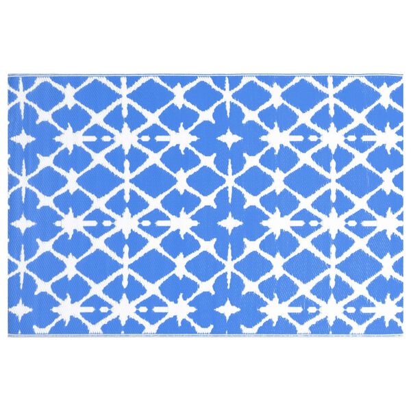 vidaXL χαλί εξωτερικού χώρου ARAKIL μπλε και λευκό 160x230 cm PP