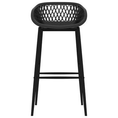 vidaXL Καρέκλες Μπαρ 2 τεμ. Μαύρες