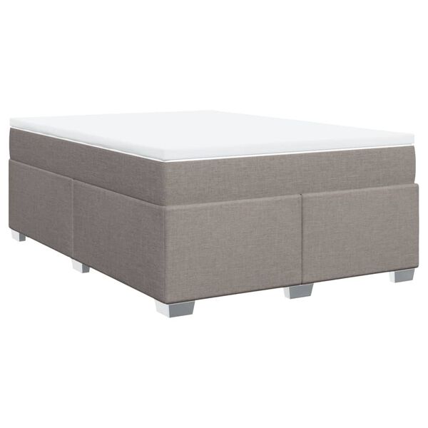 vidaXL &Kappa;&rho;&epsilon;&beta;ά&tau;&iota; Boxspring &mu;&epsilon; &Sigma;&tau;&rho;ώ&mu;&alpha; Taupe 140x200 &epsilon;&kappa;. &Upsilon;&phi;&alpha;&sigma;&mu;ά&tau;&iota;&nu;&omicron;