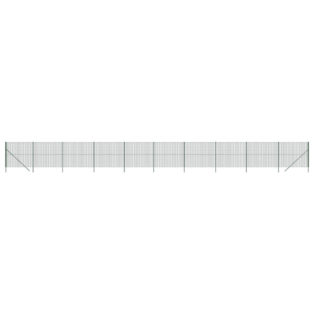 vidaXL Συρματόπλεγμα Περίφραξης Πράσινο 2,2x25 μ. Γαλβανισμένο Ατσάλι