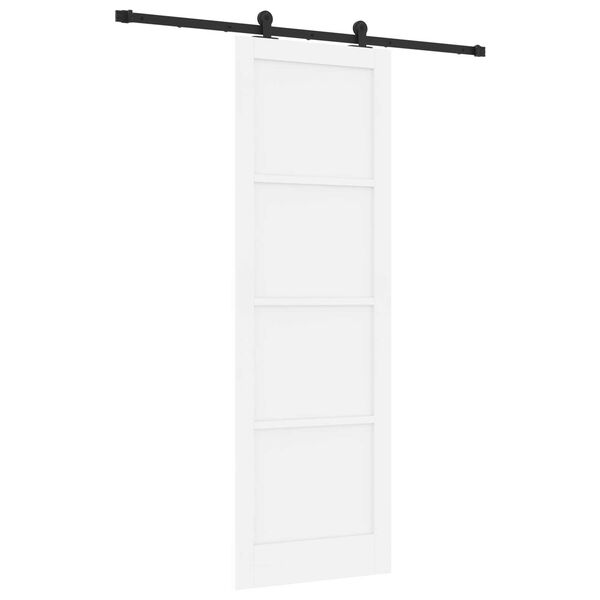 vidaXL Σετ Συρόμενης Πόρτας Λευκό και μαύρο 78 x 232 cm
