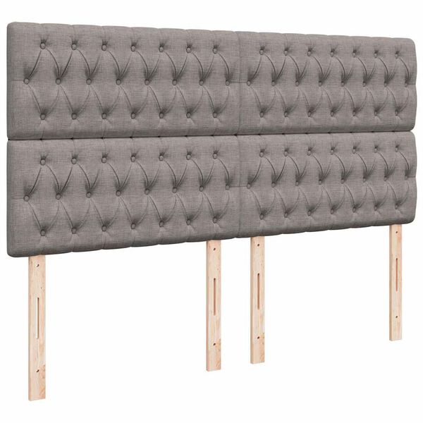 vidaXL Οθωμανικό κρεβάτι με στρώμα Taupe 180x200cm ύφασμα