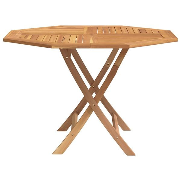 vidaXL Τραπέζι Κήπου Πτυσσόμενο 110 x 110 x 75 εκ. Μασίφ Ξύλο Teak