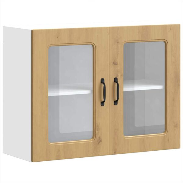 vidaXL Ντουλάπι κουζίνας με γυάλινη πόρτα "Kalmar" Artisan Oak