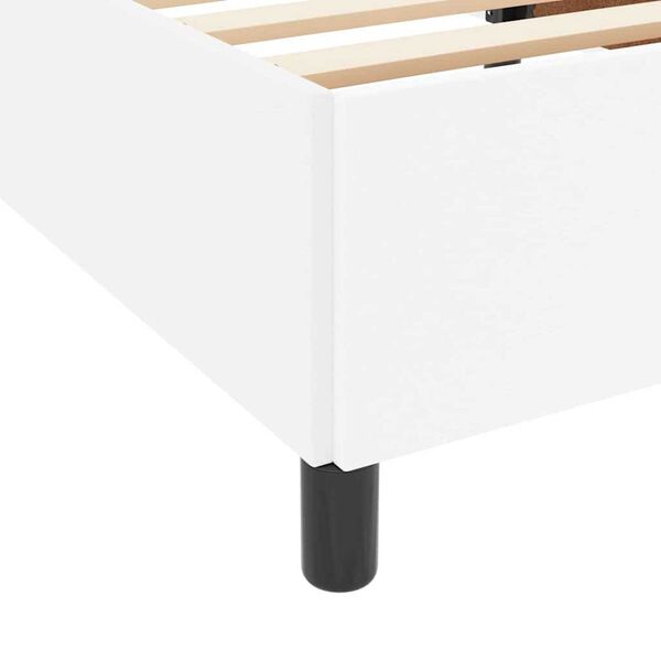 vidaXL Σκελετός κρεβατιού με στρώμα Λευκό 100 x 200 cm Τεχνητό δέρμα