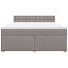 vidaXL &Kappa;&rho;&epsilon;&beta;ά&tau;&iota; Boxspring &mu;&epsilon; &Sigma;&tau;&rho;ώ&mu;&alpha; Taupe 180x200 &epsilon;&kappa;. &Upsilon;&phi;&alpha;&sigma;&mu;ά&tau;&iota;&nu;&omicron;