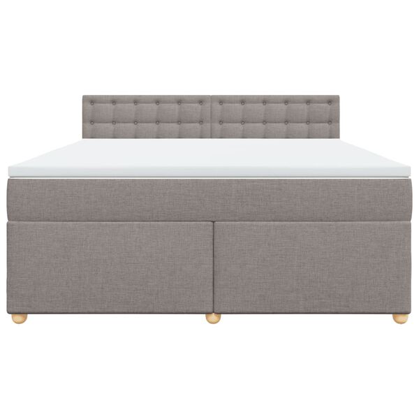 vidaXL &Kappa;&rho;&epsilon;&beta;ά&tau;&iota; Boxspring &mu;&epsilon; &Sigma;&tau;&rho;ώ&mu;&alpha; Taupe 180x200 &epsilon;&kappa;. &Upsilon;&phi;&alpha;&sigma;&mu;ά&tau;&iota;&nu;&omicron;