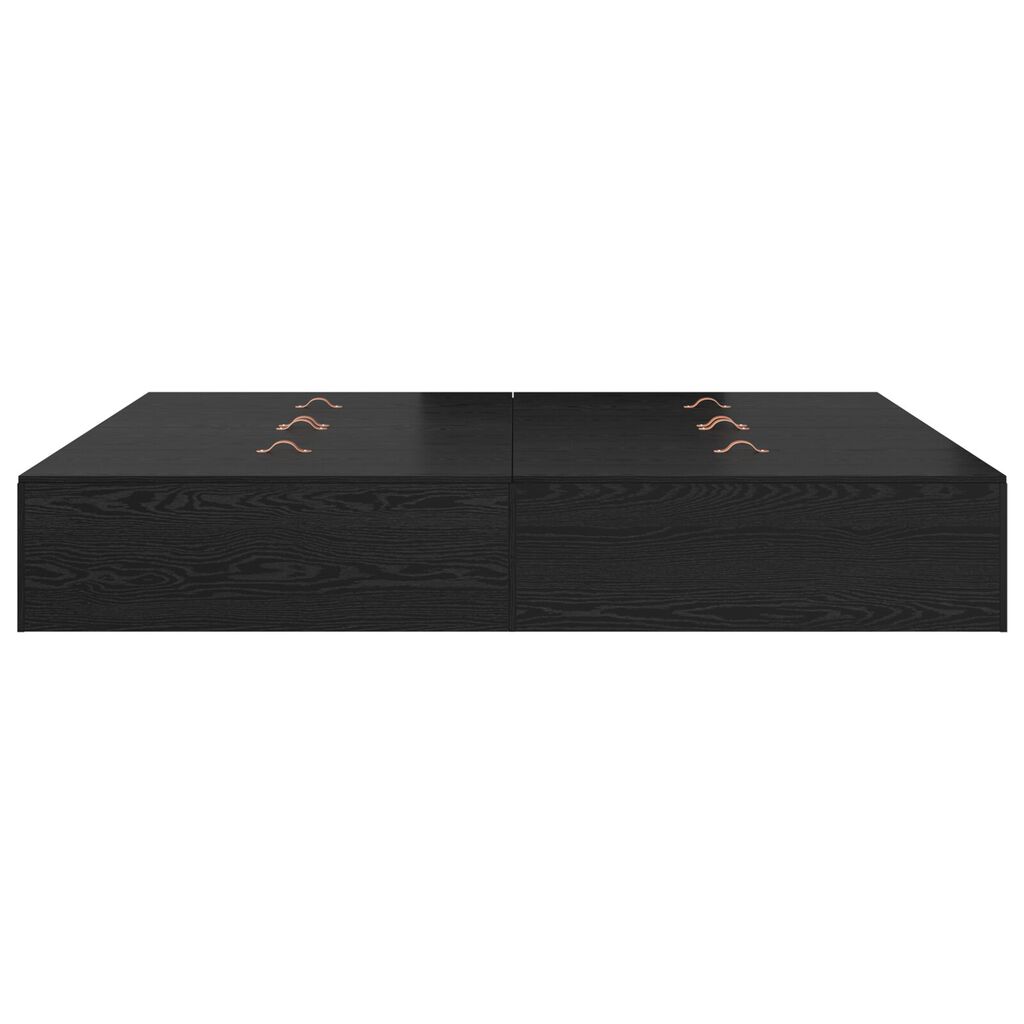 vidaXL Κρεβάτι Αποθήκευσης Μαύρος Δρυς 180x200 εκ