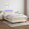 vidaXL &Kappa;&rho;&epsilon;&beta;ά&tau;&iota; Boxspring &mu;&epsilon; &Sigma;&tau;&rho;ώ&mu;&alpha; & LED &Kappa;&rho;&epsilon;&mu; 120x200 &epsilon;&kappa;. &Upsilon;&phi;&alpha;&sigma;&mu;ά&tau;&iota;&nu;&omicron;