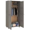 vidaXL Ντουλάπα HAMAR Αν. Γκρι 89 x 50 x 180 εκ. από Μασίφ Ξύλο Πεύκου