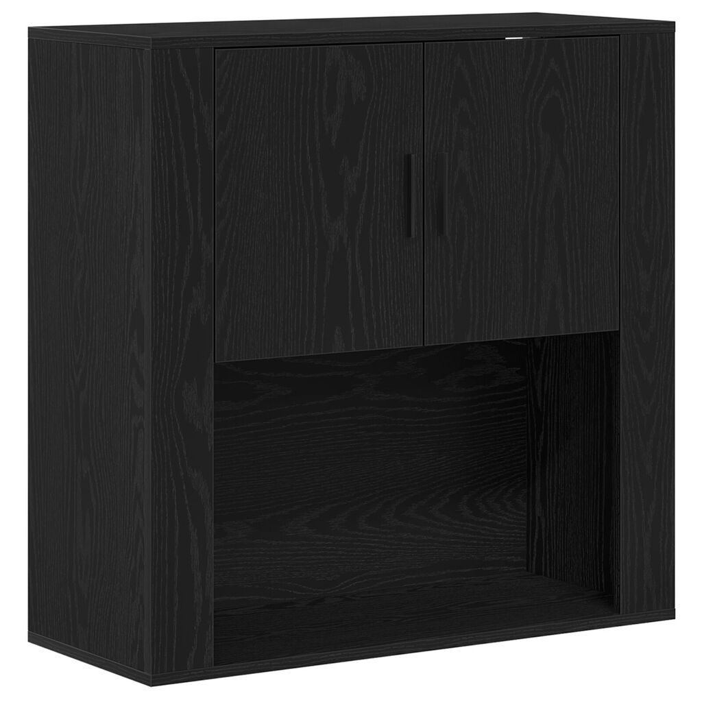 vidaXL Ντουλάπι Τοίχου Μαύρης Βελανιδιάς 80x33x80 εκ. Επεξεργασμένο Ξύλο