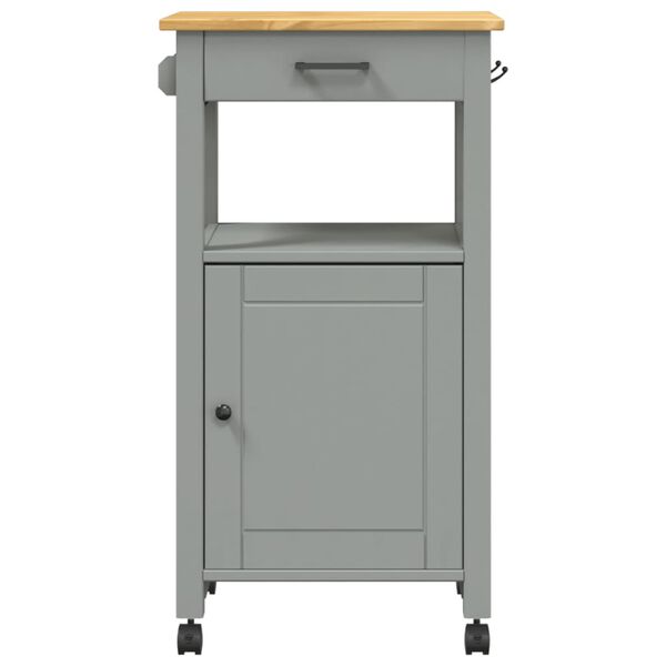 vidaXL Τρόλεϊ Κουζίνας MONZA 48x40x90 εκ. από Μασίφ Ξύλο Πεύκου