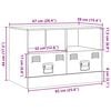 vidaXL Έπιπλο Τηλεόρασης Ροζ 67 x 39 x 44 εκ. από Χάλυβα