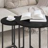 vidaXL Σετ βοηθητικά τραπεζάκια 2 pcs Μαύρη δρυς 50 x 50 x 50 cm