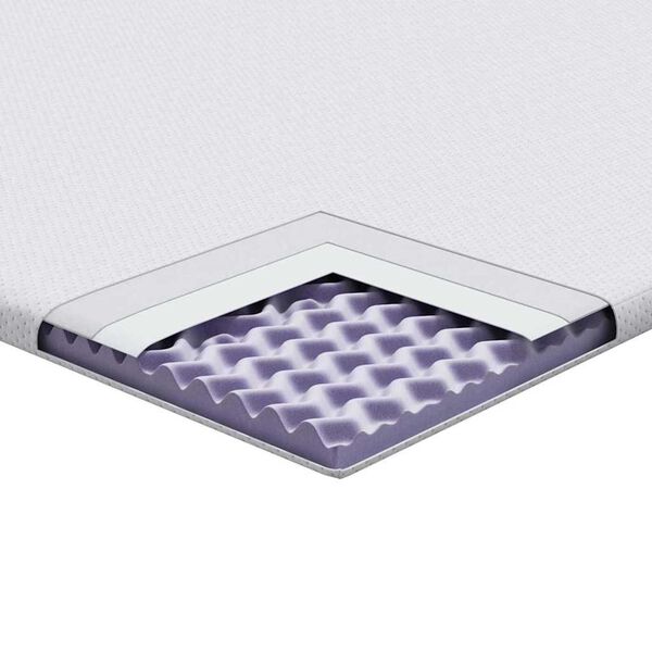 vidaXL Στρώματα Λευκό 70 x 200 cm 100% ύφασμα πολυεστέρα με τζακάρ
