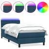 vidaXL &Kappa;&rho;&epsilon;&beta;ά&tau;&iota; Boxspring &mu;&epsilon; &Sigma;&tau;&rho;ώ&mu;&alpha; & LED &sigma;&kappa;&omicron;ύ&rho;&omicron; &mu;&pi;&lambda;&epsilon; 100x220 cm &Beta;&epsilon;&lambda;&omicron;ύ&delta;&iota;&nu;&omicron;