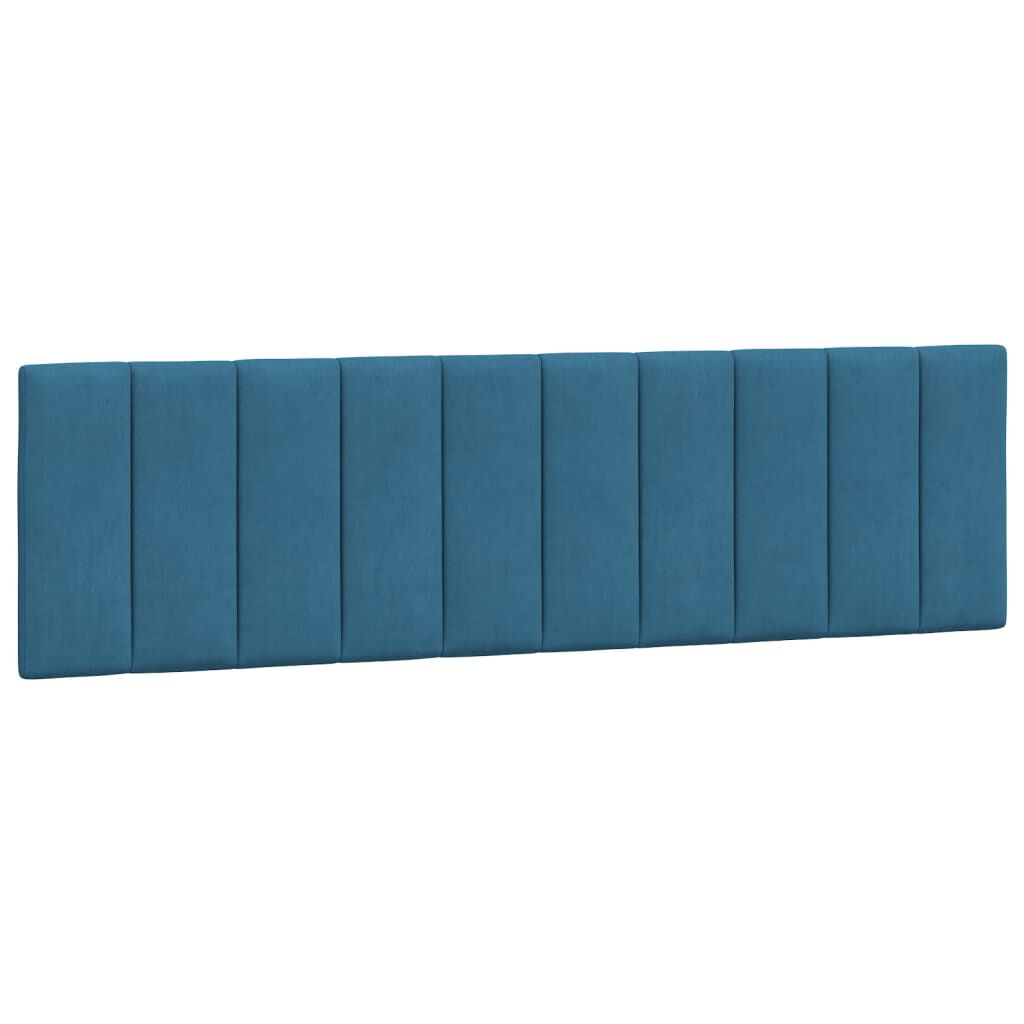vidaXL Πλαίσιο Κρεβατιού με Κεφαλάρι Μπλε 180x200 εκ. Βελούδινο