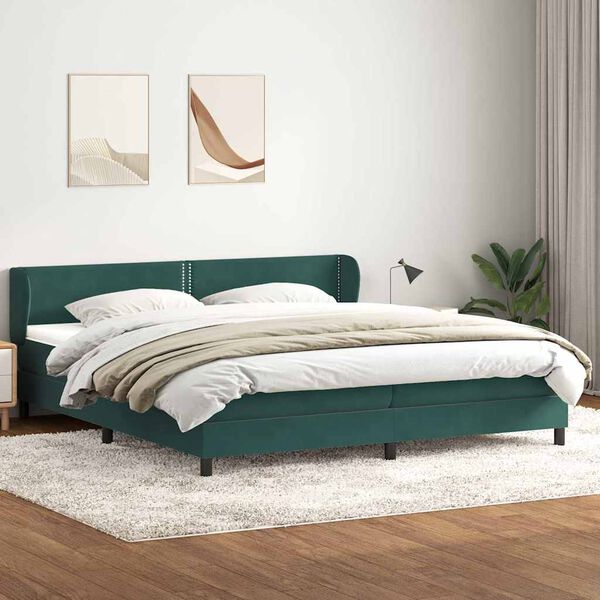 vidaXL Box Spring &kappa;&rho;&epsilon;&beta;ά&tau;&iota; &mu;&epsilon; &sigma;&tau;&rho;ώ&mu;&alpha;&tau;&alpha; &sigma;&kappa;&omicron;ύ&rho;&omicron; &pi;&rho;ά&sigma;&iota;&nu;&omicron; &Beta;&epsilon;&lambda;&omicron;ύ&delta;&iota;&nu;&omicron;