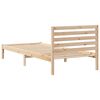 vidaXL Σκελετός Κρεβατιού Καφέ 90 x 220 cm Μασίφ ξύλο πεύκου