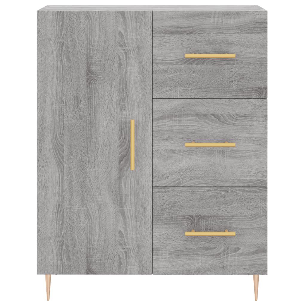 vidaXL Ντουλάπι Γκρι Sonoma 69,5 x 34 x 180 εκ. Επεξεργασμένο Ξύλο
