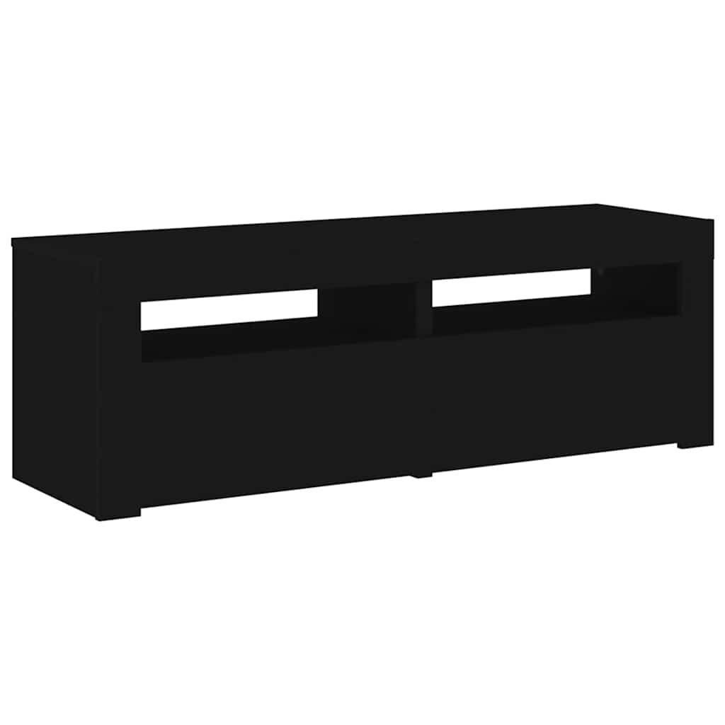vidaXL Έπιπλο Τηλεόρασης με LED Μαύρο 120x35x40 εκ.