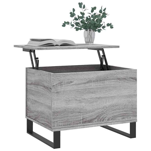 vidaXL Τραπεζάκι Σαλονιού Γκρι Sonoma 60x44,5x45εκ. Επεξεργασμένο Ξύλο