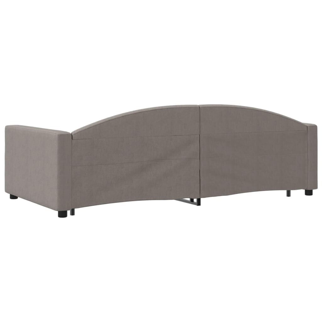 vidaXL Καναπές Κρεβάτι Συρόμενος Taupe 100x200εκ. Υφασμάτινος Συρτάρια