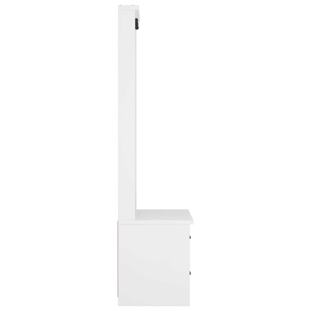 vidaXL Δέντρο χωλ SANDENS Λευκό 87x40x159,5 εκ. Πεύκο μασίφ ξύλο