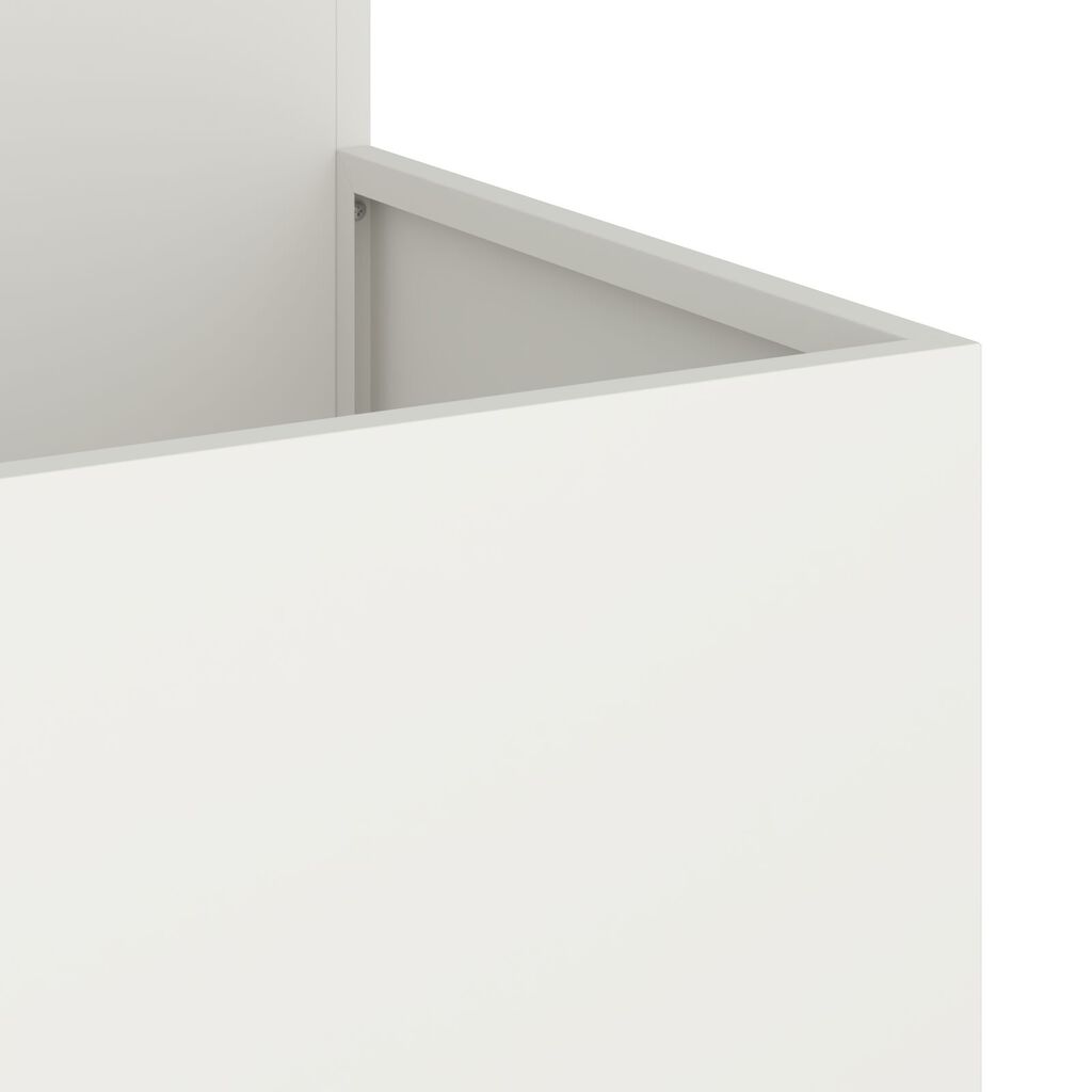 vidaXL Κήπος Γλάστρα 100x100x60 εκ. Λευκό Ατσάλι