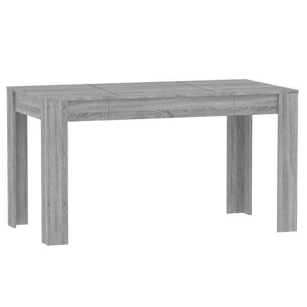 vidaXL Τραπεζαρία Γκρι Sonoma 140 x 74,5 x 76 εκ. Επεξεργασμένο Ξύλο