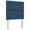 vidaXL Κρεβάτι με ελατήρια με στρώμα Μπλε 90 x 190 cm ύφασμα