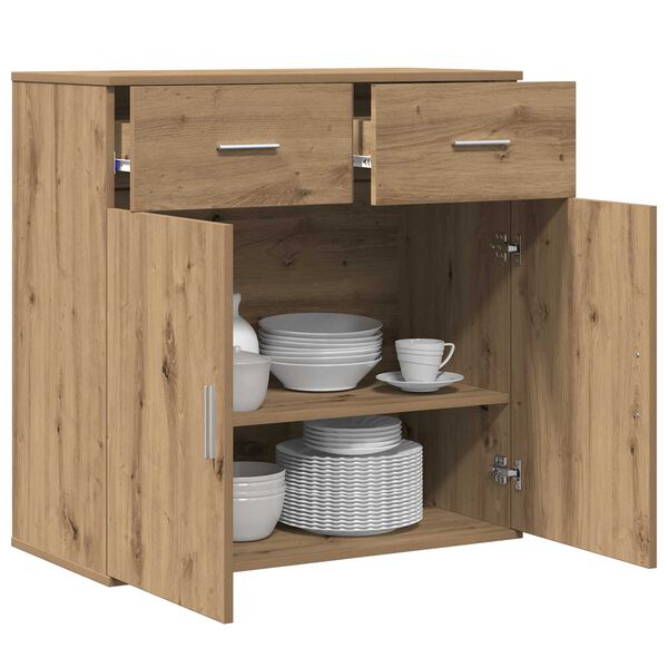 vidaXL Πλαϊνό γραφείο artisan δρυς 79 x 38 x 80 εκ Επεξεργασμένο ξύλο
