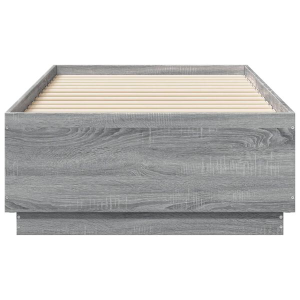 vidaXL Πλαίσιο Κρεβατιού Γκρι Sonoma 90 x 190 εκ. Επεξεργασμένο Ξύλο