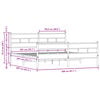 vidaXL Σκελετός Κρεβ. Χωρίς Στρώμα Καφέ Δρυς 200x200 εκ. Μεταλλικό