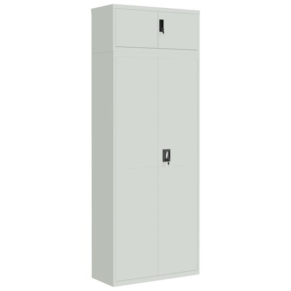 vidaXL Αρχειοθήκη Αν. Γκρι 90 x 40 x 240 εκ. Ατσάλινη