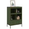 vidaXL Ντουλάπι Πράσινο Λαδί 68x39x101,5 εκ. από Ατσάλι