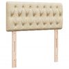 vidaXL Κρεβάτι Boxspring με Στρώμα Κρεμ 80 x 200 εκ. Υφασμάτινο