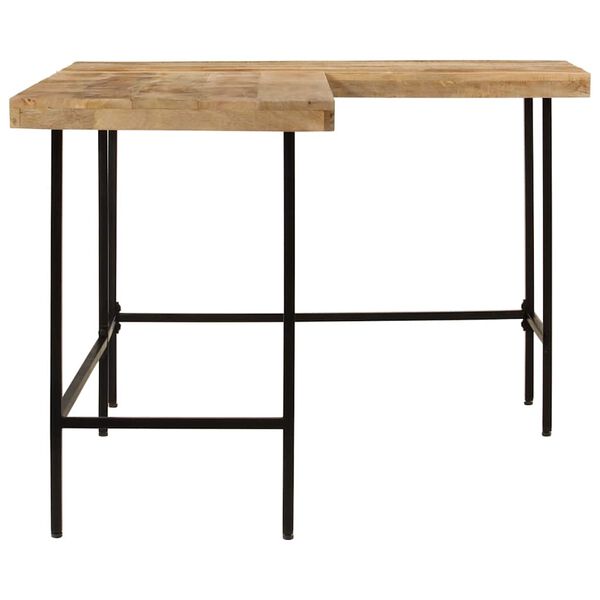 vidaXL Γραφείο 165x110x77 cm Μασίφ Ξύλο Μάνγκο και Σίδερο