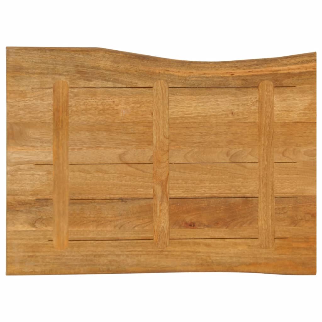 vidaXL Επιφάνεια Τραπεζιού 90x60x2,5 εκ. Live Edge Μασίφ Ξύλο Μάνγκο