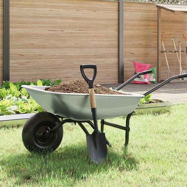 vidaXL Φτυάρι Μαύρο 68,5 εκ. Διαστρωμένος Χάλυβας και Στερεό Ξύλο