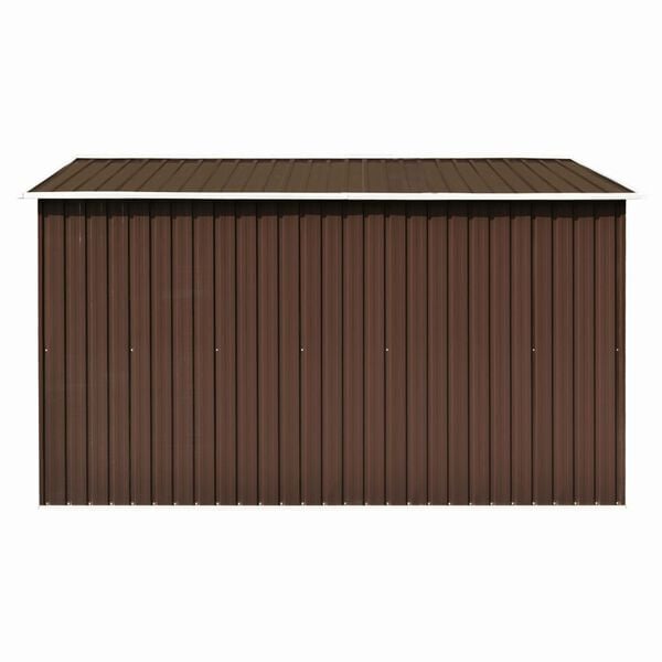 vidaXL Αποθήκη Κήπου Καφέ 257 x 298 x 178 εκ. από Μέταλλο
