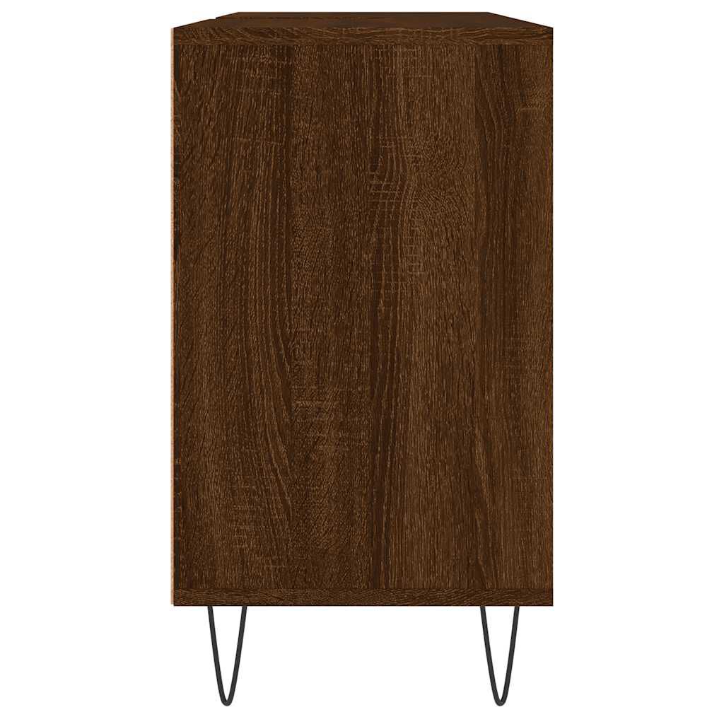vidaXL Ντουλάπι Μπάνιου Καφέ Δρυς 80 x 33 x 60 εκ. Επεξεργασμένο Ξύλο