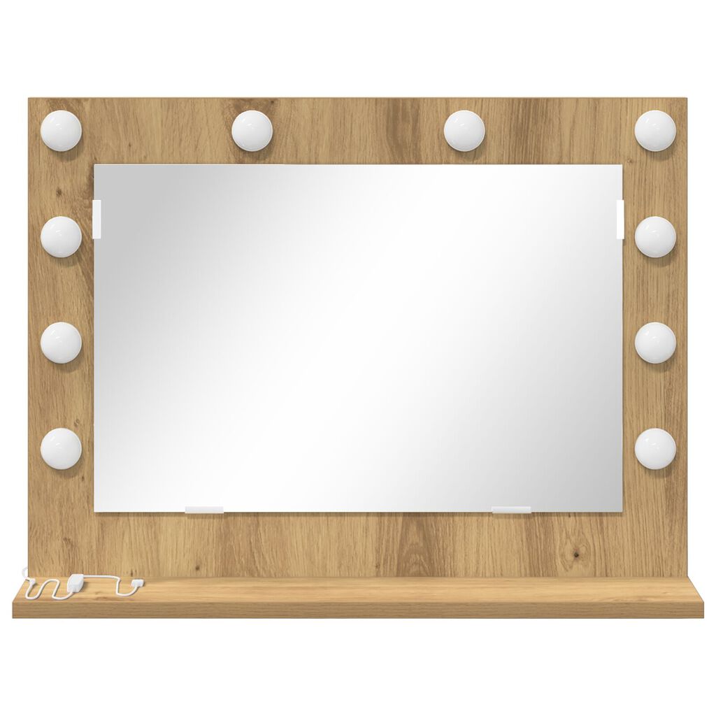vidaXL Καθρέφτης Vanity Ξύλο Δρυός Επεξεργασμένο Ξύλο 60 x 45 x 18 εκ.