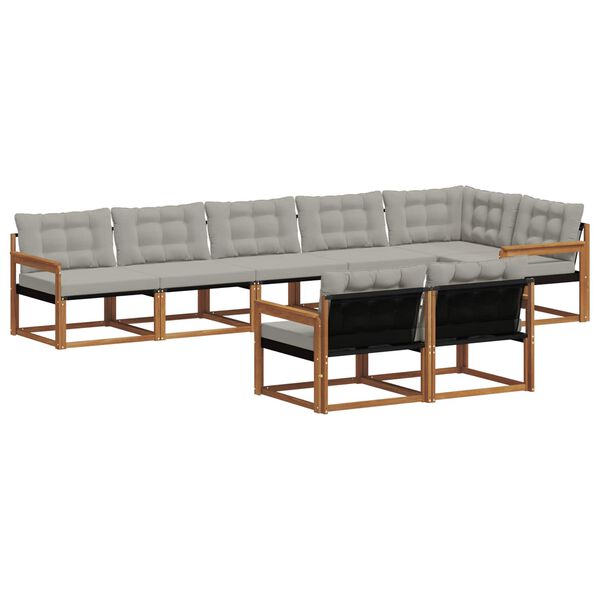 vidaXL &Sigma;&epsilon;&iota;&rho;ά &Kappa;&alpha;&nu;&alpha;&pi;έ &Epsilon;&xi;&omega;&tau;&epsilon;&rho;&iota;&kappa;&omicron;ύ 8 pcs &Phi;&upsilon;&sigma;&iota;&kappa;ό &kappa;&alpha;&iota; &Alpha;&nu;&omicron;&iota;&chi;&tau;ό &Gamma;&kappa;&rho;&iota;