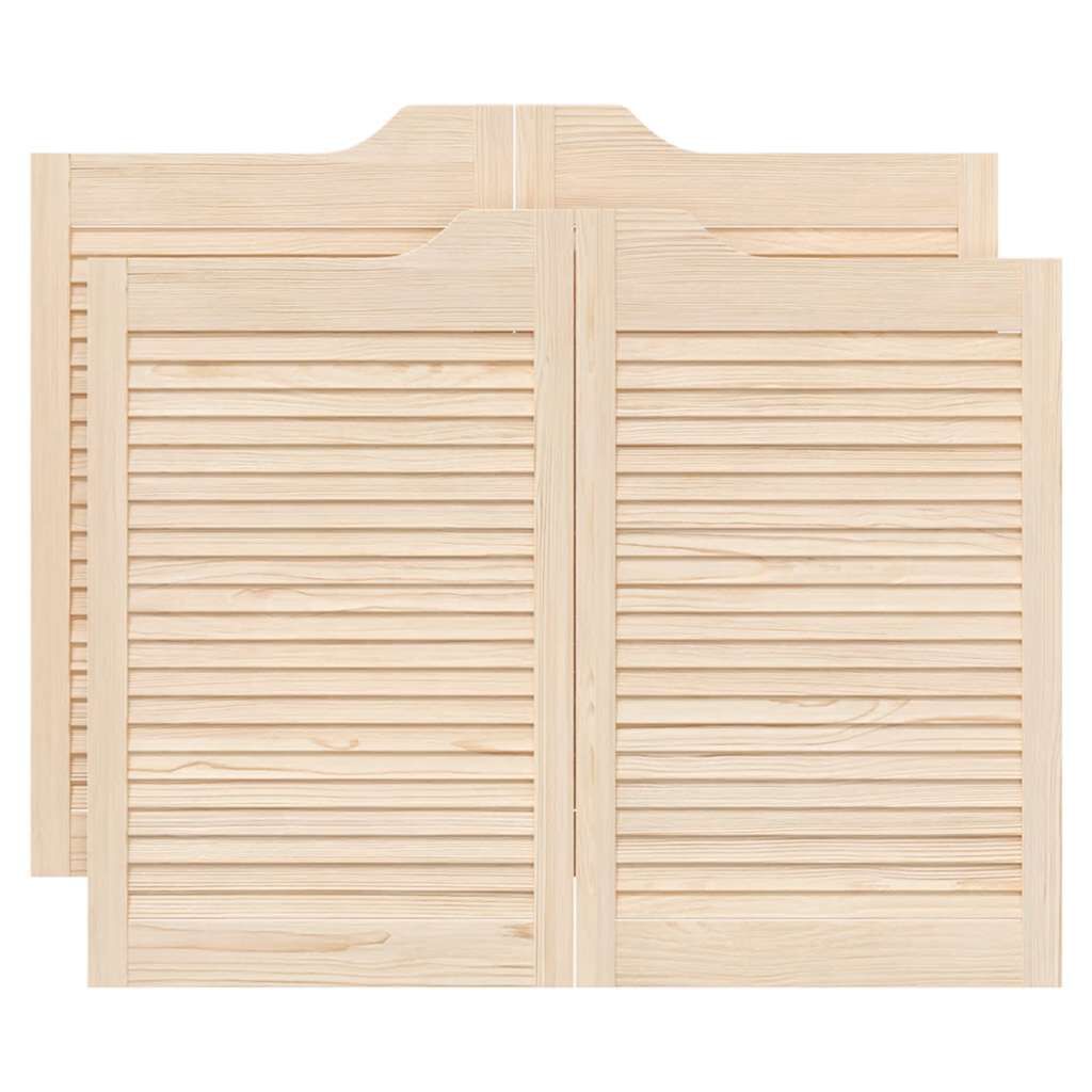 vidaXL Ανοιγόμενες πόρτες περσίδες 2 ζευγών 80x100 cm μασίφ ξύλο πεύκο