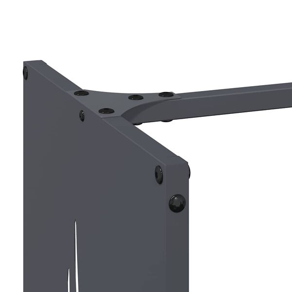 vidaXL Ράφι Καυσόξυλων Ανθρακί 40x30x80 εκ. Χάλυβας ψυχρής έλασης